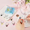 Brass Wine Glass Charms AJEW-SC0002-47-3
