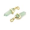 Natural Green Aventurine Double Terminal Pointed Pendant G-H097-01G-04-2