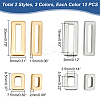 48Pcs 4 Style 201 Stainless Steel Linking Rings STAS-UN0040-26-2