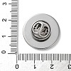 304 Stainless Steel Flat Round Brooch Brooch Base Settings STAS-S172-10B-P-3