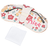 1Pc Flower Printed PU Leather Portable Slim Sunglasses Pouch AJEW-CN0003-25B-1