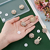 1-Hole Alloy Rhinestones Button Cover Clasp BUTT-HY0001-18-3