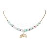 Natural Mixed Stone & Quartz Crystal Round Beaded Necklaces NJEW-JN05302-02-2