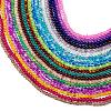 20 Colors Spray Painted Crackle Glass Beads Strands CCG-X0012-01-6mm-1