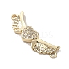 Brass Micro Pave Clear Cubic Zirconia Connector Charms KK-M275-19G-2