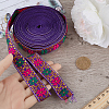 7M Flat Ethnic Style Polyester Ribbon OCOR-WH0046-74C-3