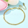 304 Stainless Steel Herringbone Chain Bracelets for Women LS-BJEW-U019-04G-06-1