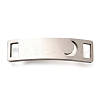 201 Stainless Steel Laser Cut Curved Connector Charms STAS-Z119-32P-03-1