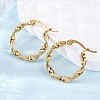 201 Stainless Steel Hoop Earrings LS-EJEW-A054-05C-G-1