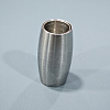 Tarnish Resistant Matte Style Barrel 304 Stainless Steel Magnetic Clasps with Glue-in Ends STAS-I026-05-2