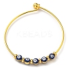 Evil Eye Enamel Beaded Bangles BJEW-G675-04G-01-1