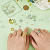 Star & Lightning Charms Stainless Steel Open Cuff Ring DIY Making Kit DIY-FI0001-07-3