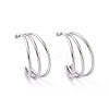 Non-Tarnish 304 Stainless Steel C-shape Stud Earrings EJEW-G298-13C-P-1