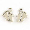 Tibetan Style Feet Alloy Charms TIBEP-A209-AS-RS-1