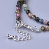 Natural Multicolor Tourmaline Beaded Necklaces NJEW-K114-B-A15-3