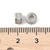 Brass Micro Pave Cubic Zirconia Beads KK-R219-24P-2