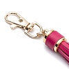 Imitation Leather with Light Gold Alloy Clasps Tassel Big Pendants Decorations AJEW-WH0223-28A-09-2