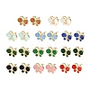 Butterfly Brass Micro Pave Clear Cubic Zirconia Stud Earrings EJEW-C173-01G-2