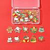 20Pcs 10 Styles Christmas Theme Alloy Enamel Pendants ENAM-FS0002-13-8