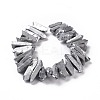 Natural Quartz Crystal Points Beads Strands G-K181-B13-3