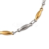 Stainless Steel Horse Eye Link Chain Bracelets for Women Men LS-BJEW-M319-01B-GP-2