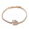 Golden Brass Link Bracelet BJEW-C055-05C-G-1