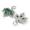 Rack Plating Brass Clear Cubic Zirconia Pendants KK-B078-02P-02-2