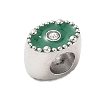304 Stainless Steel Enamel with Rhinestone European Beads STAS-Z130-07P-3