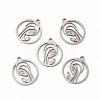 Non-Tarnish 201 Stainless Steel Pendants STAS-E188-12P-2