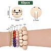 Printed Wood European Beads WOOD-PH0002-55-3