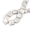 Plating Natural Freshwater Shell Beads Strands SHEL-N026-230B-4