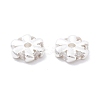 Brass Micro Pave Cubic Zirconia Beads KK-B134-38S-1