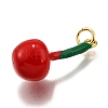 Brass Enamel Pendants KK-K401-47D-G-2