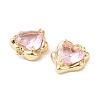 Brass Micro Pave Cubic Zirconia Charms KK-L208-06G-02-3