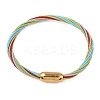 304 Stainless Steel with Polyester Metallic Cord Bracelets for Women BJEW-Z145-01G-33-4
