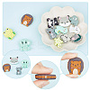 12Pcs 12 Styles Food Grade Eco-Friendly Silicone Focal Beads SIL-GO0001-25-3