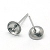 304 Stainless Steel Stud Earring Findings STAS-E024-4-2