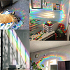 16 Sheets 8 Styles Waterproof PVC Colored Laser Stained Window Film Static Stickers DIY-WH0314-074-5