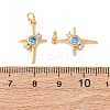 Brass Micro Pave Cubic Zirconia Pendants KK-C143-43C-G-2