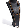 Bohemian Style Wood Round Beaded Long Necklaces FS-WGF1DE6-04-1