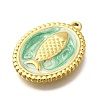 304 Stainless Steel Enamel Pendants STAS-Q347-08B-G-3