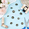 20Pcs 4 Styles Alloy Buttons BUTT-DR0001-04AB-4