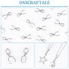 60Pcs 201 Stainless Steel Pendant Pinch Bails STAS-UN0049-40-5
