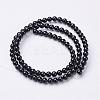 Natural Black Onyx Round Beads Strands GSR20mmC097-3