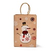 Christmas Theme Hot Stamping Rectangle Paper Bags LS-CARB-F011-02E-1