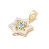 Brass Micro Pave Cubic Zirconia Pendants KK-Q030-04C-G-2