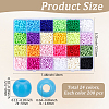 4800Pcs 24 Colors Opaque Acrylic Beads MACR-PA0001-62A-2