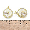 Brass Micro Pave Clear Cubic Zirconia Pendants KK-L213-030G-3