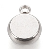 Non-Tarnish 304 Stainless Steel Pendant Cabochon Settings X-STAS-K202-03B-P-2