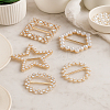 5Pcs 5 Styles Alloy Scarf Ring Buckle for Women Girls AJEW-LP0010-50-1
